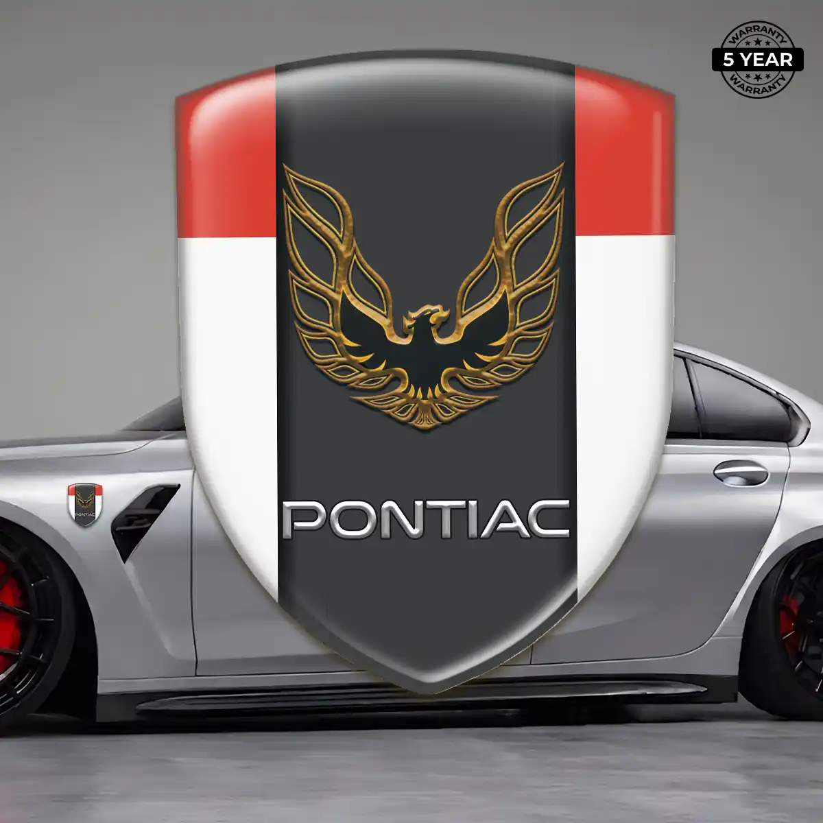 Pontiac Resin Badge Sticker Elite Finish