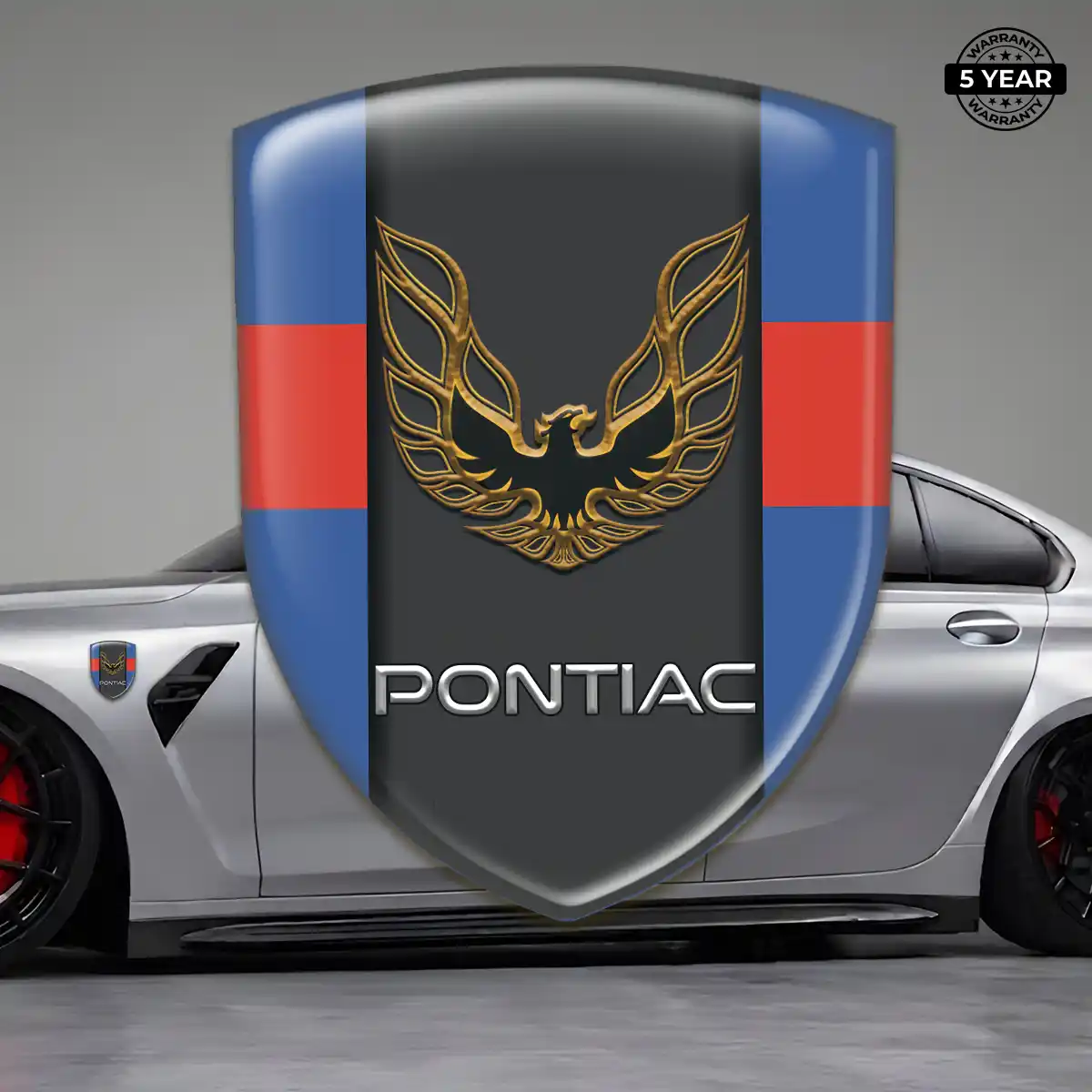 Pontiac Resin Badge Sticker Refined Design