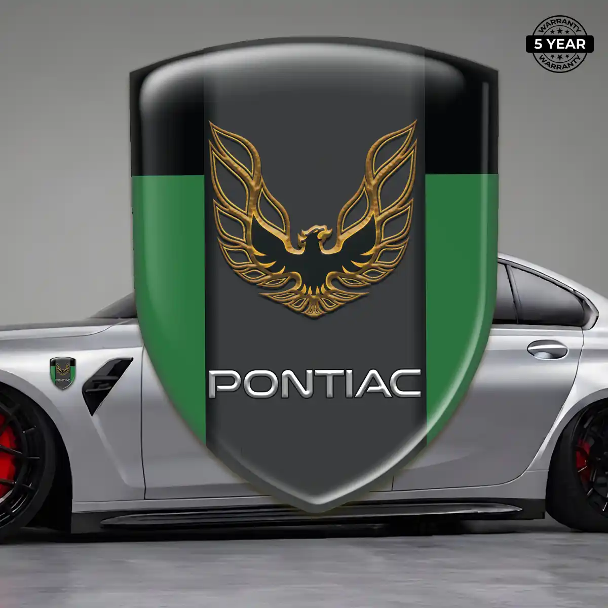 Pontiac Resin Badge Sticker Sleek Style