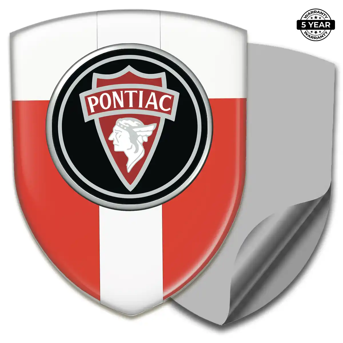 Pontiac Resin Domed Sticker Refined Design