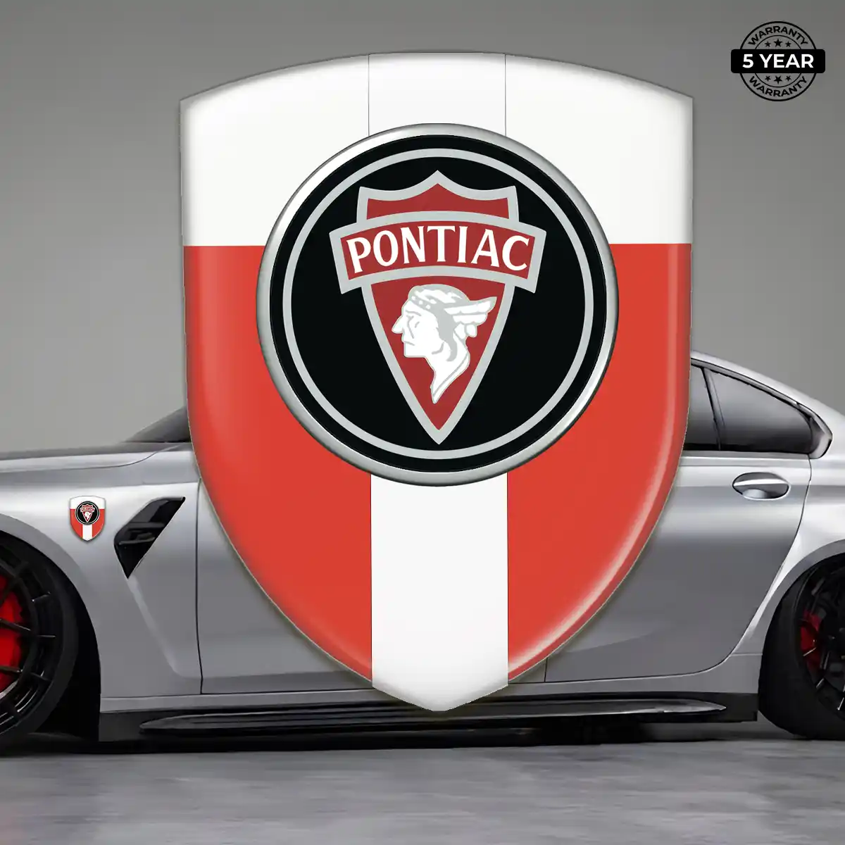 Pontiac Resin Domed Sticker Refined Design
