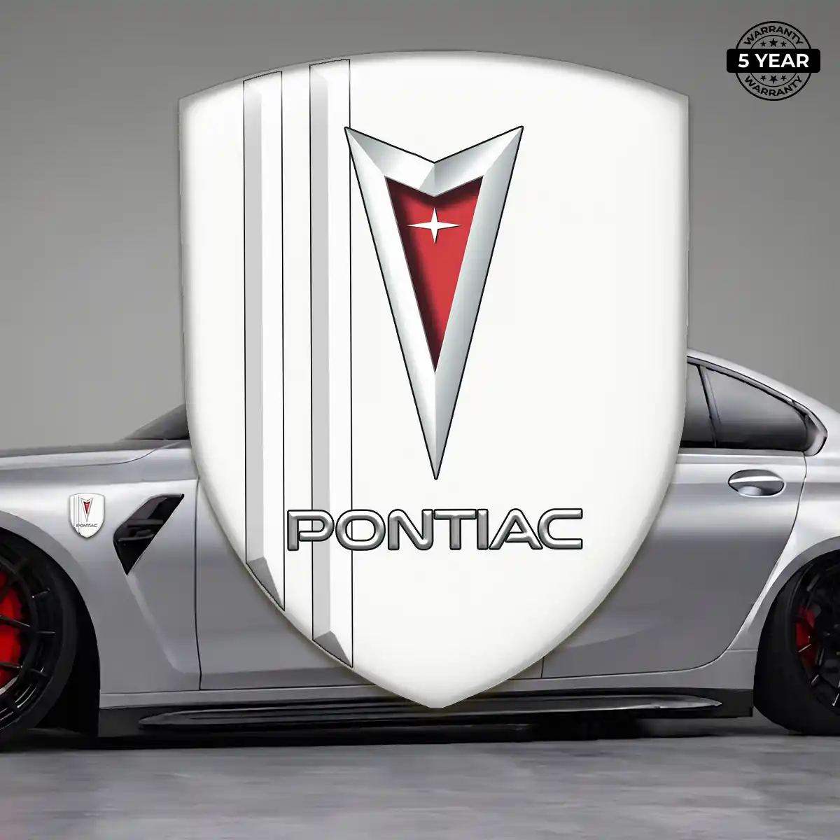 Pontiac Resin Emblem Sticker Refined Design