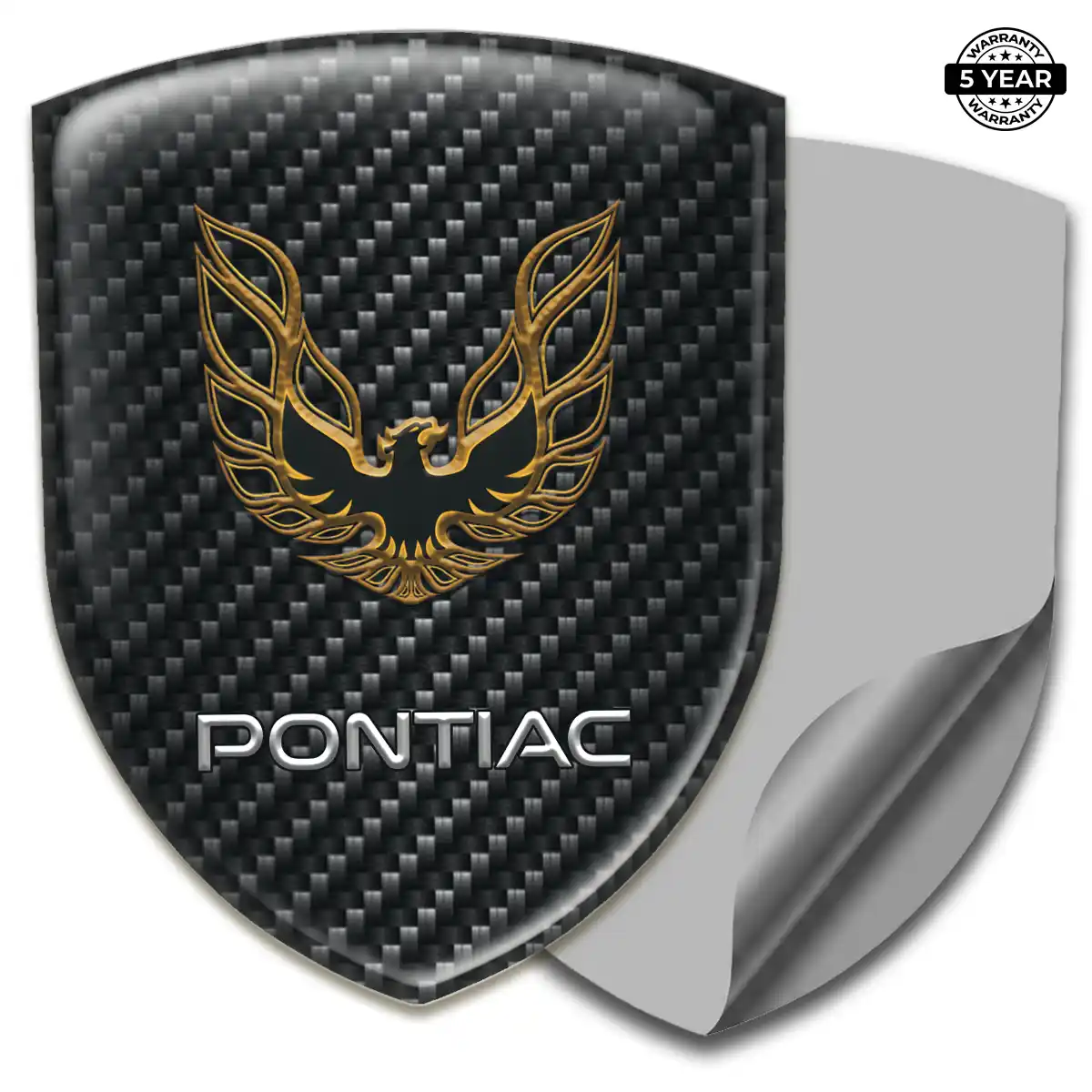 Pontiac Resin Emblem Sticker Sleek Style