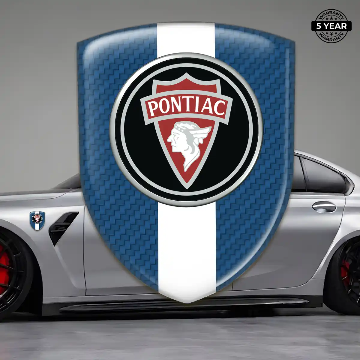 Pontiac Self Adhesive Emblem Sticker Elite Finish