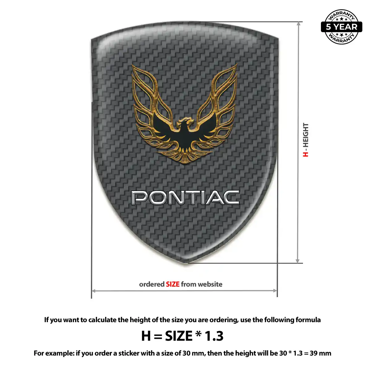 Pontiac Silicone Badge Elite Finish