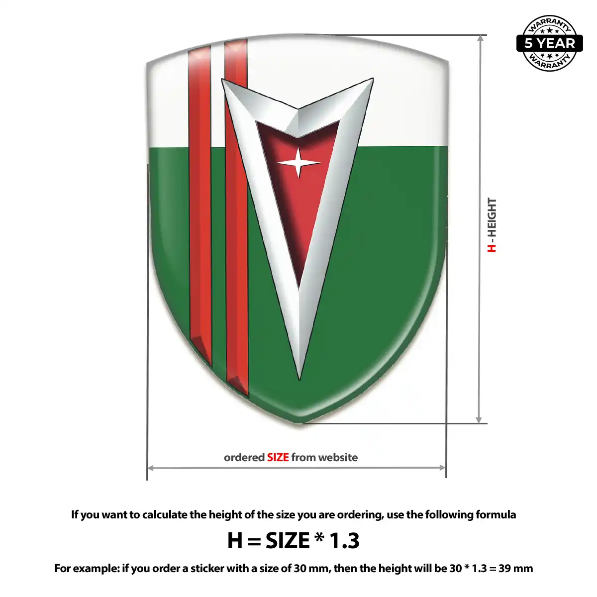 Pontiac Vehicle Logo Sticker Elite Finish