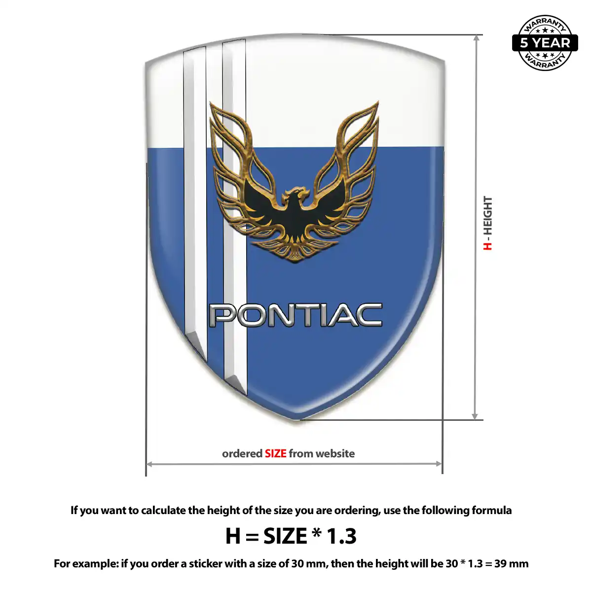 Pontiac Vehicle Logo Sticker Refined Design