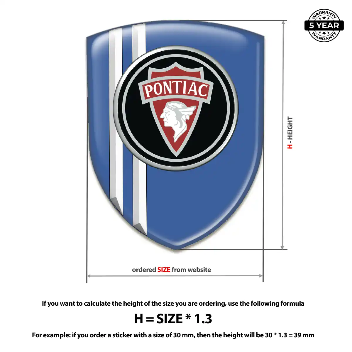 Pontiac Vehicle Logo Sticker Sleek Style
