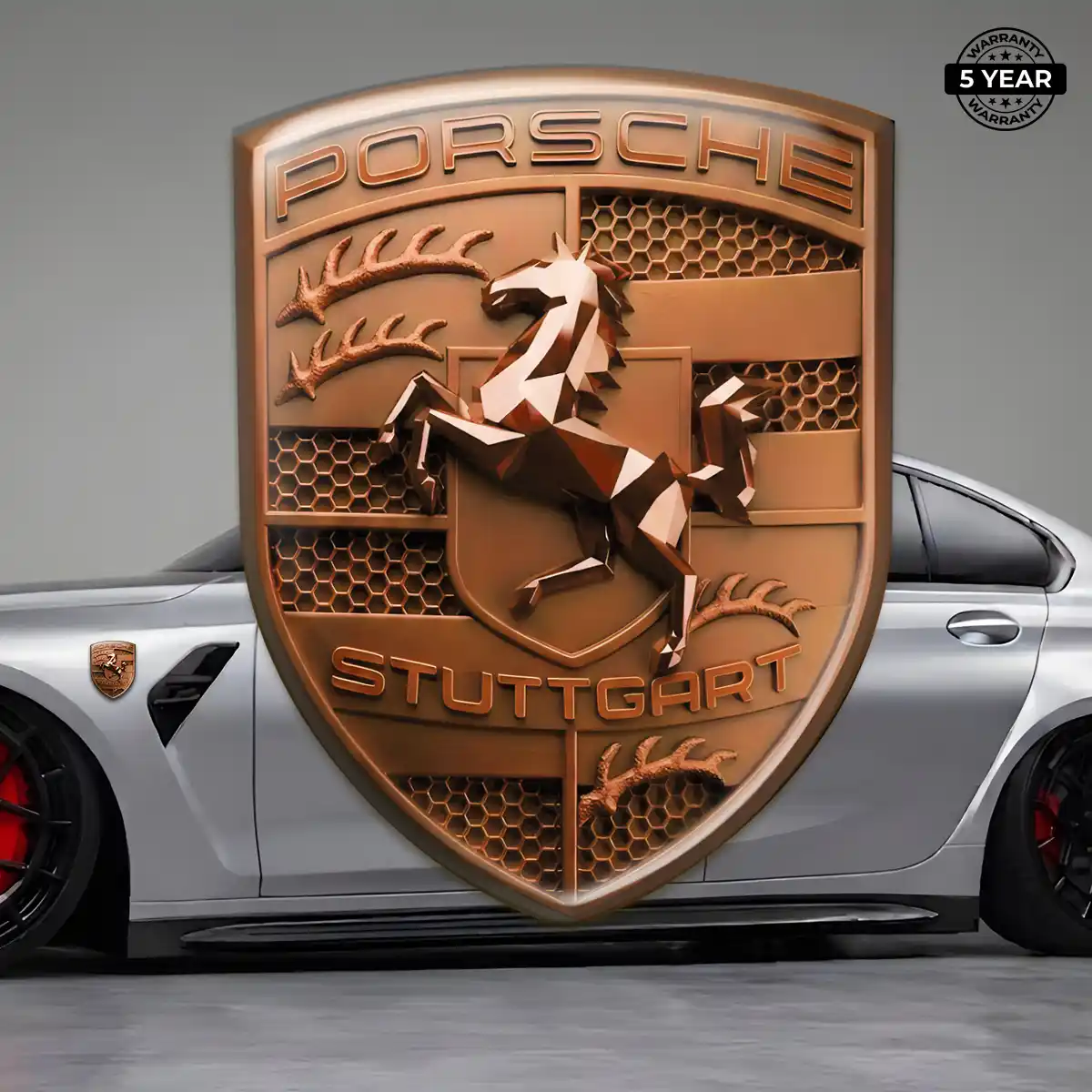 Porsche 3D Gel Sticker Sleek Style