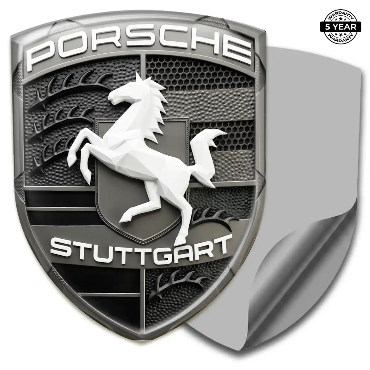 Porsche Automotive Logo Sticker Sleek Style