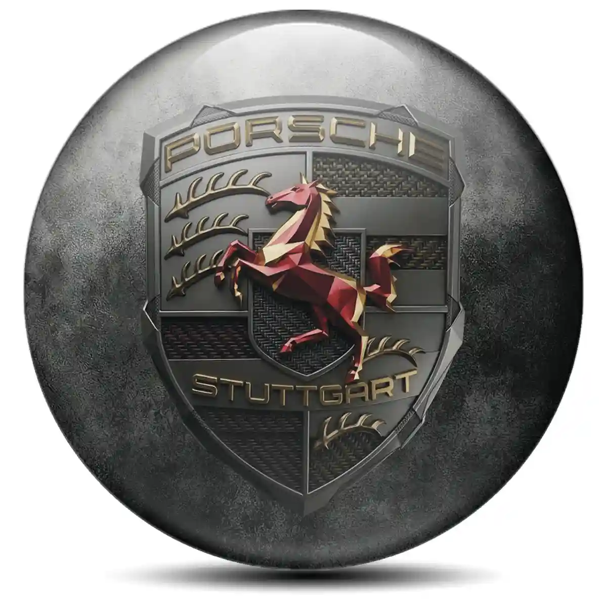Porsche Badge Emblems Center Cap Branded Line
