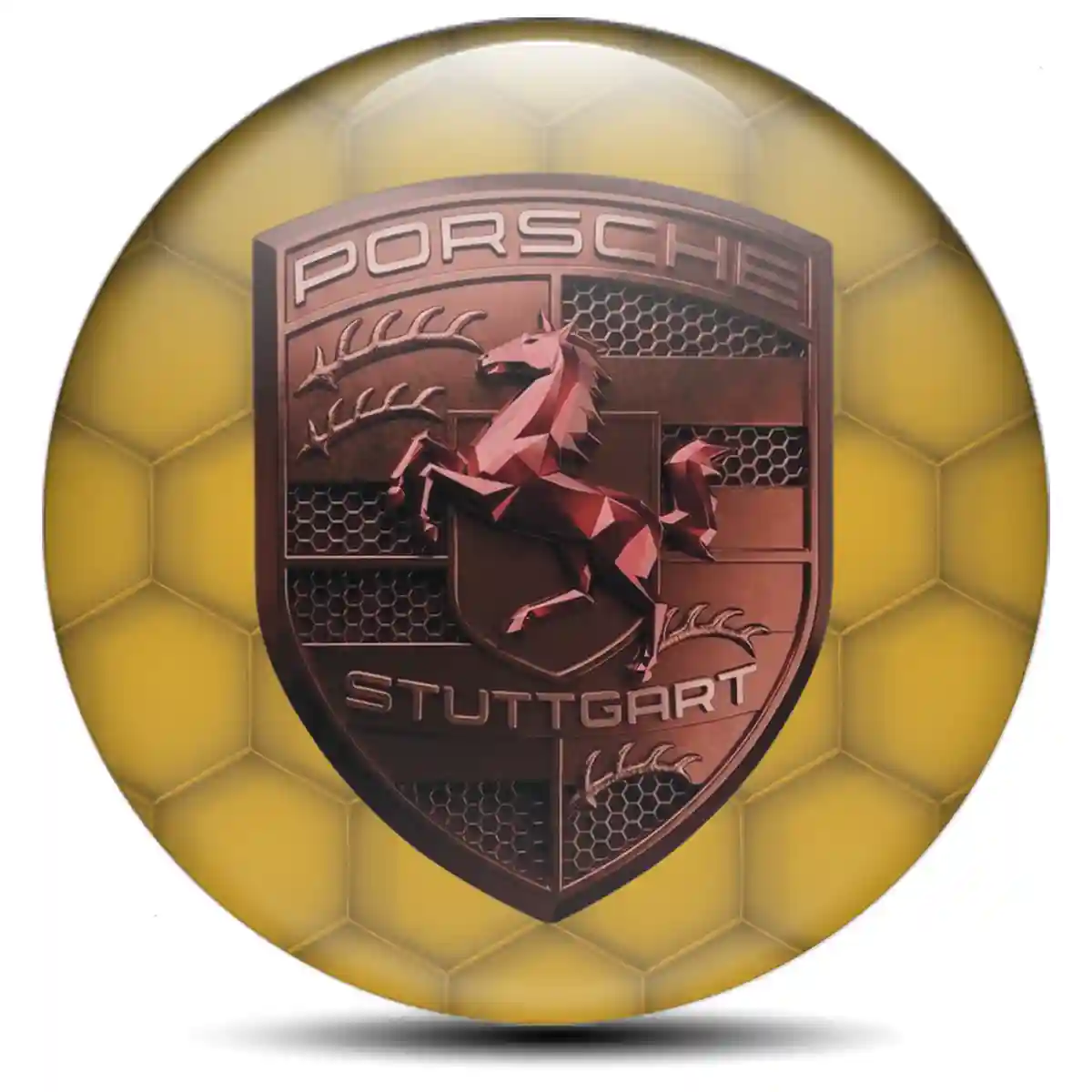Porsche Badge Emblems Center Cap Deluxe Edition