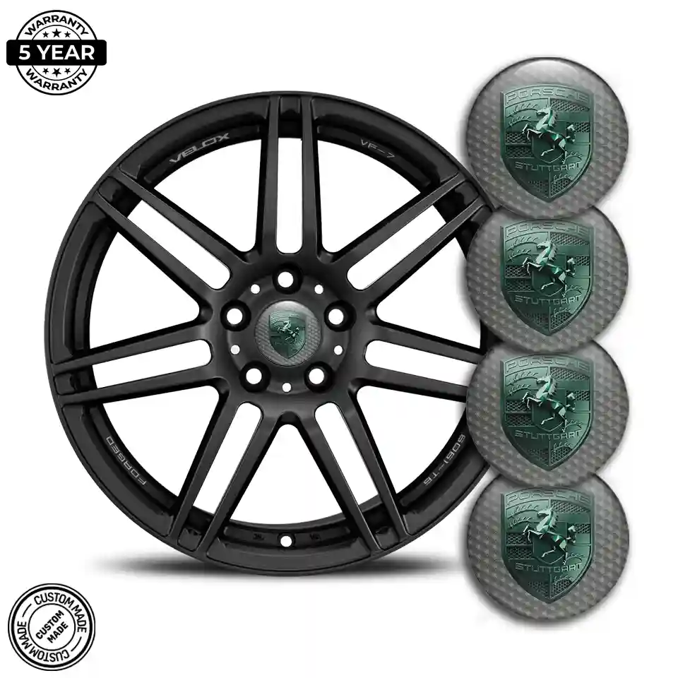 Porsche Badge Emblems Center Cap Elite Edition