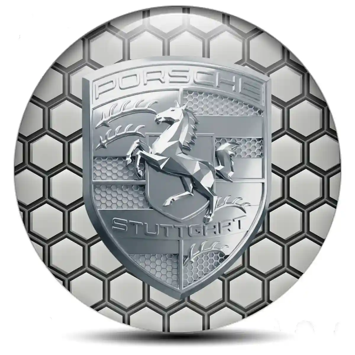 Porsche Badge Emblems Center Cap Elite Finish