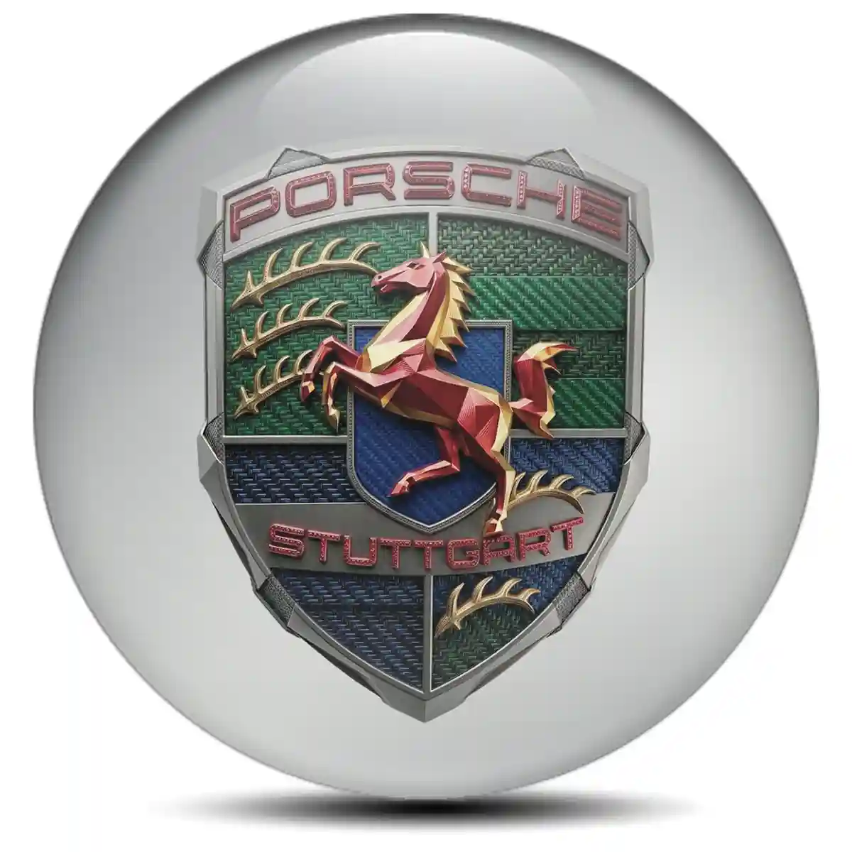 Porsche Badge Emblems Center Cap Interior Luxe