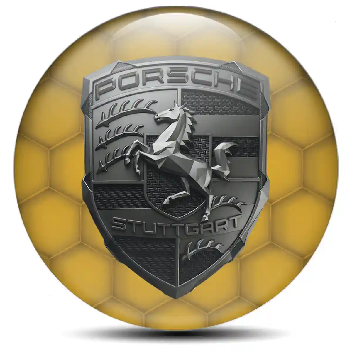 Porsche Badge Emblems Center Cap Noble Edition