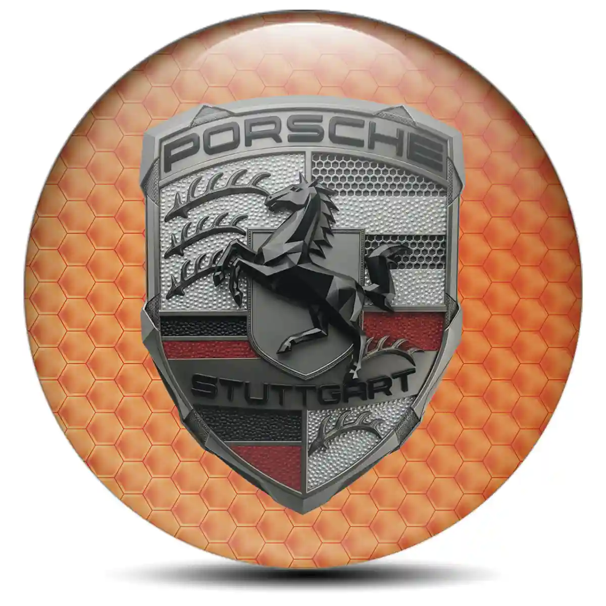 Porsche Badge Emblems Center Cap Opulent Line