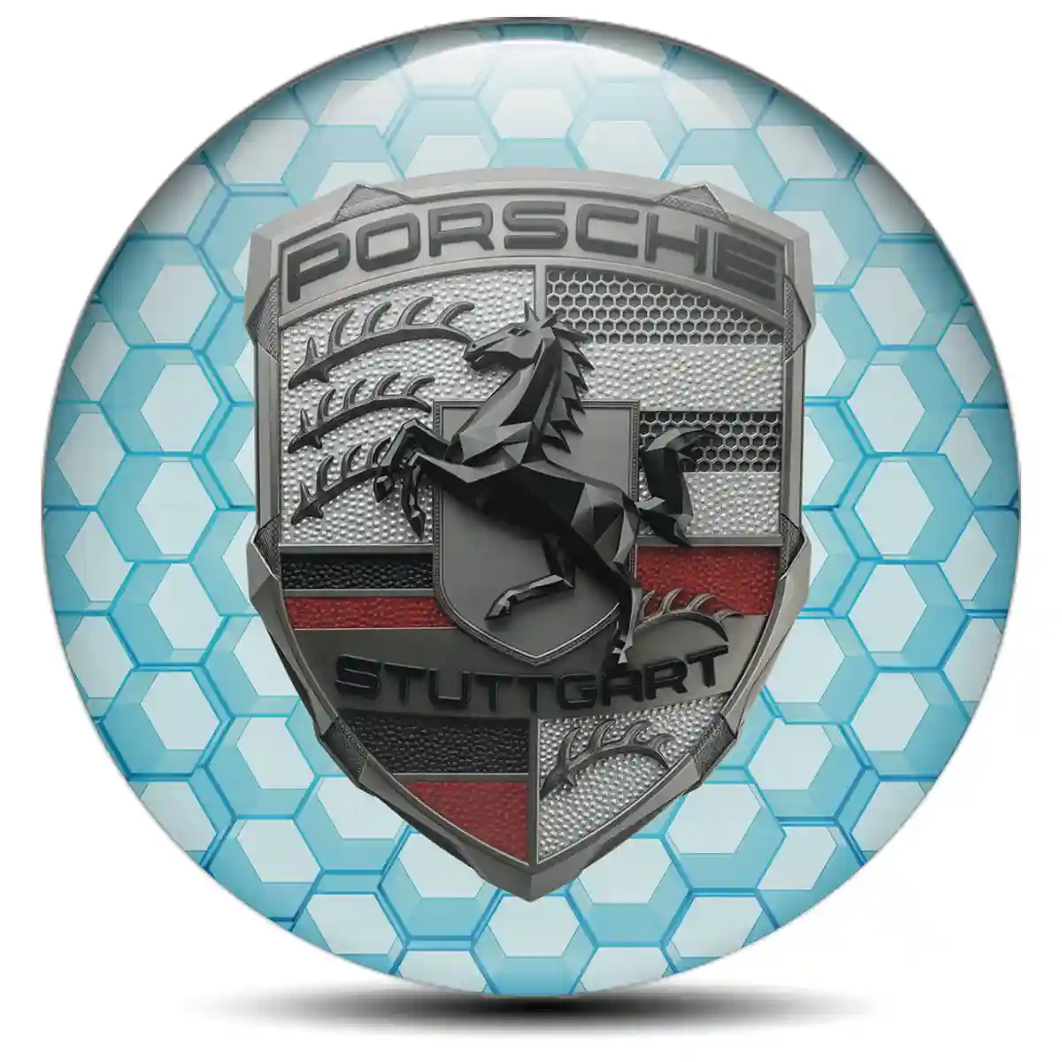 Porsche Badge Emblems Center Cap Outer Style