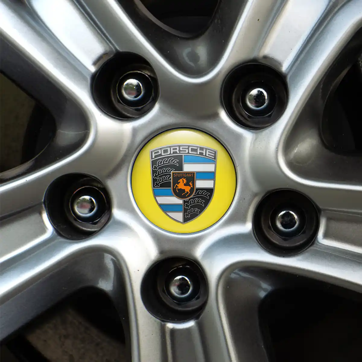 Porsche Badge Emblems Center Cap Premium Edition