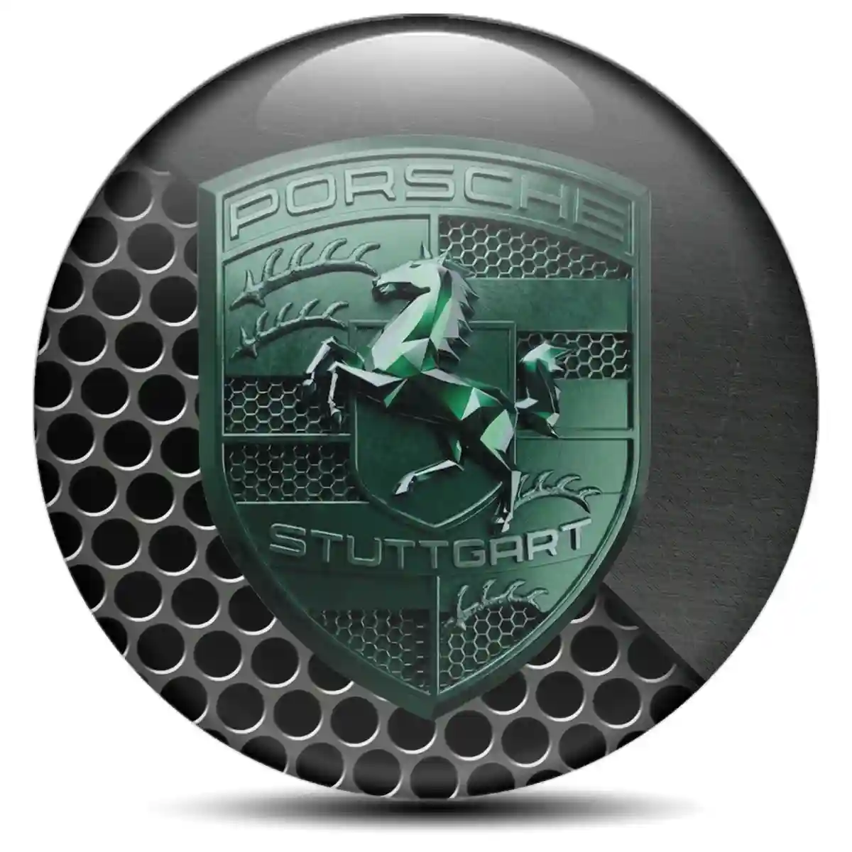 Porsche Badge Emblems Center Cap Refined Design