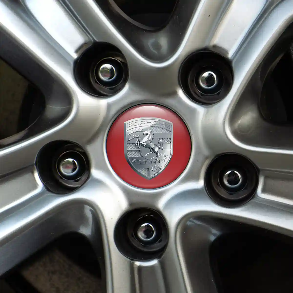 Porsche Badge Emblems Center Cap Resin Luxe