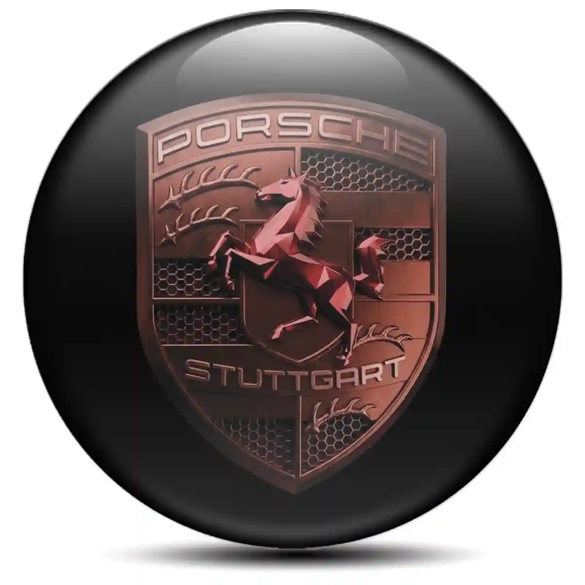 Porsche Badge Emblems Center Cap Self-Adhesive Auto Tuning