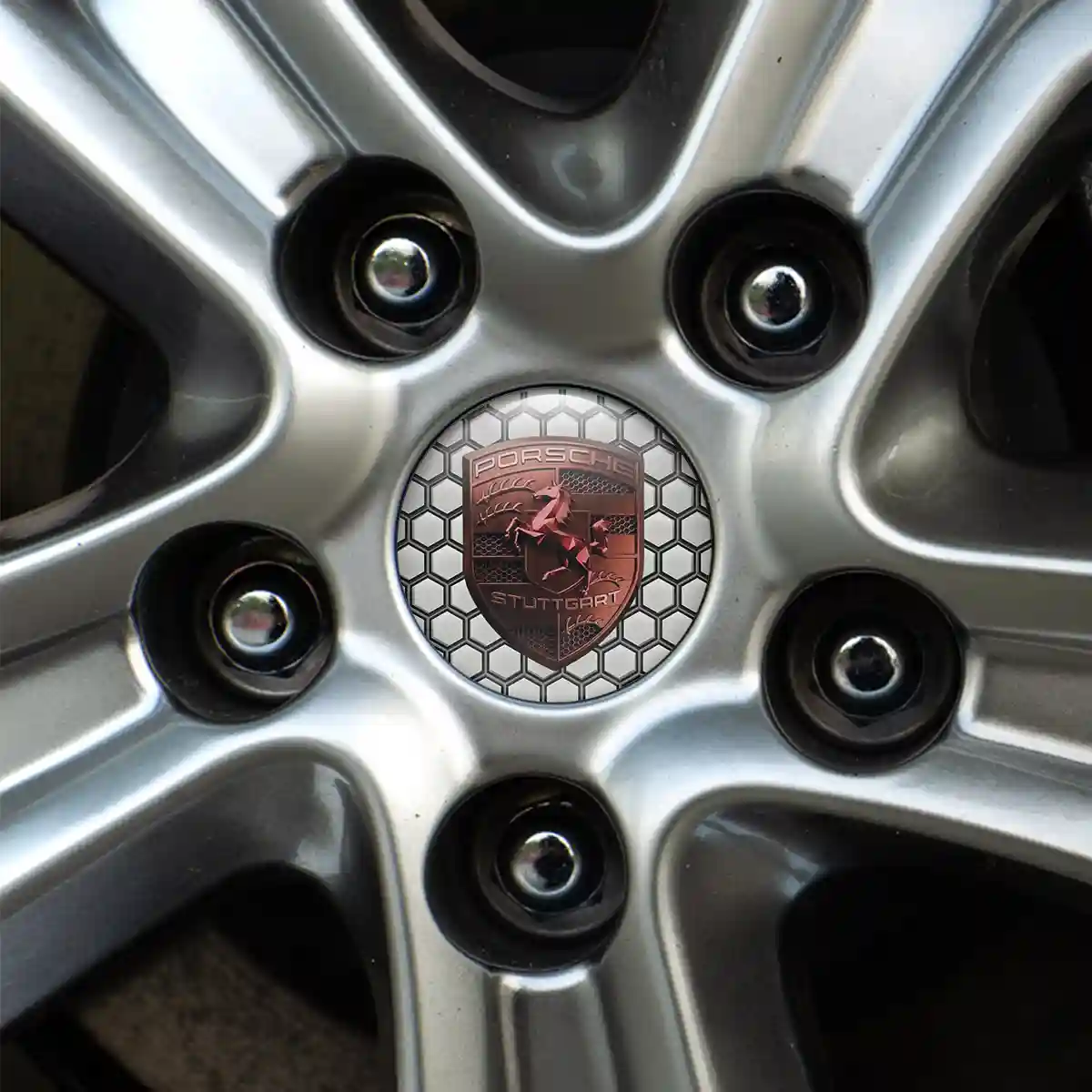 Porsche Badge Emblems Center Cap Sleek Style