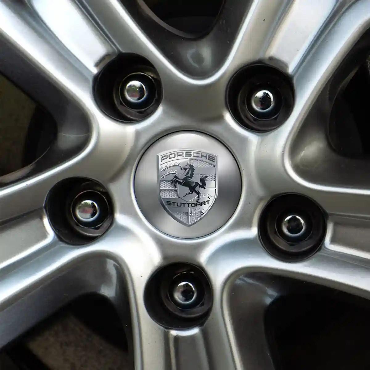 Porsche Badge Emblems Center Cap Vortex Series