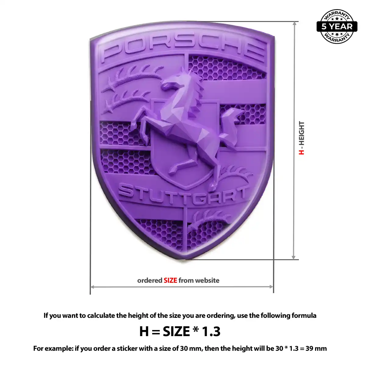 Porsche Badge Sleek Style