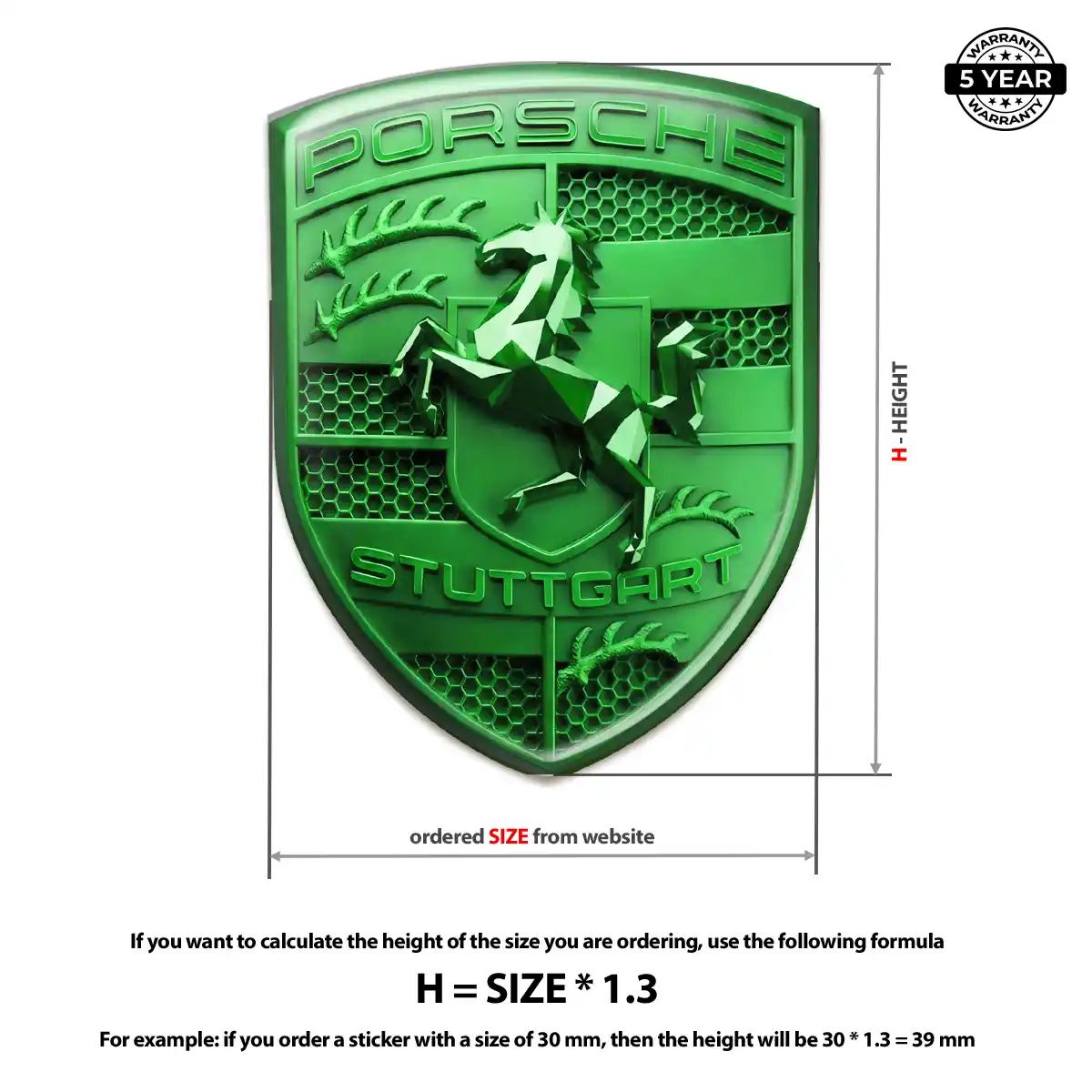 Porsche Car Emblem Decal Sleek Style