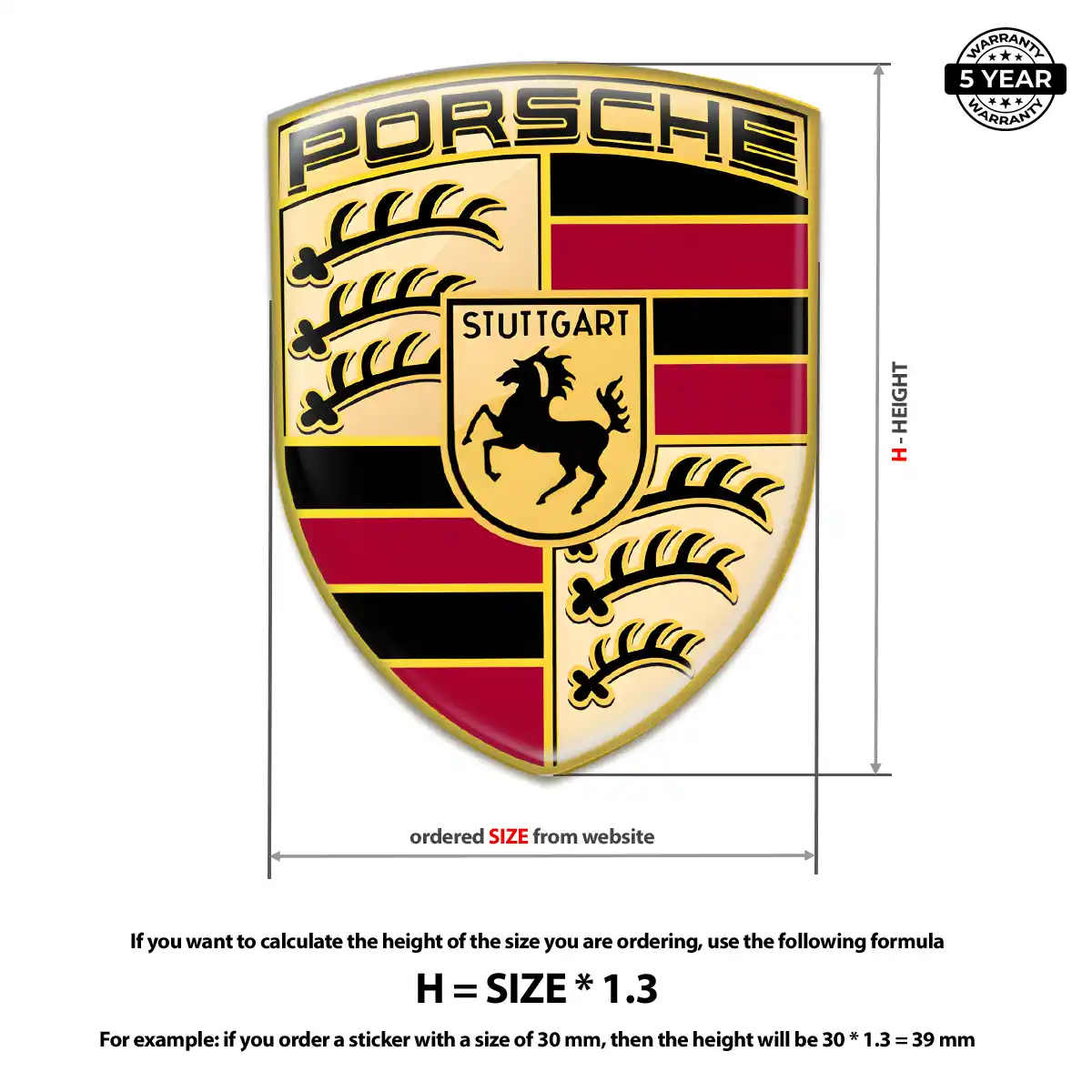 Porsche Car Logo Decal Sleek Style