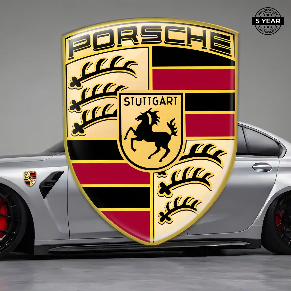 Porsche Car Logo Decal Sleek Style