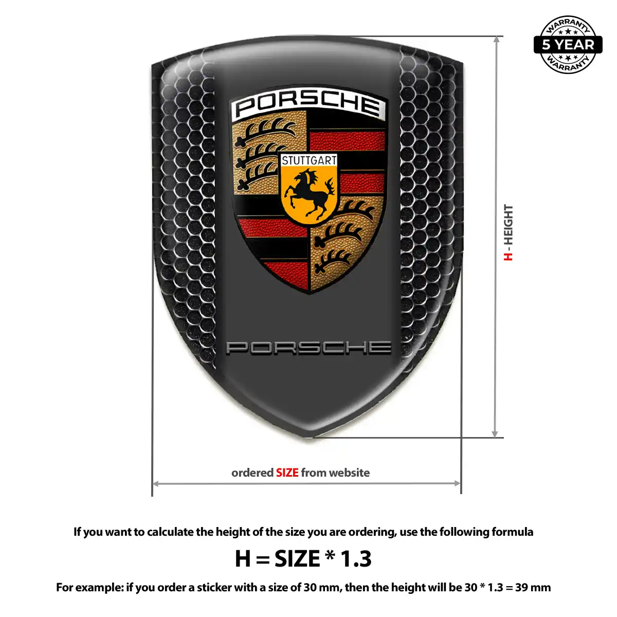 Porsche Crest Emblem Sleek Style