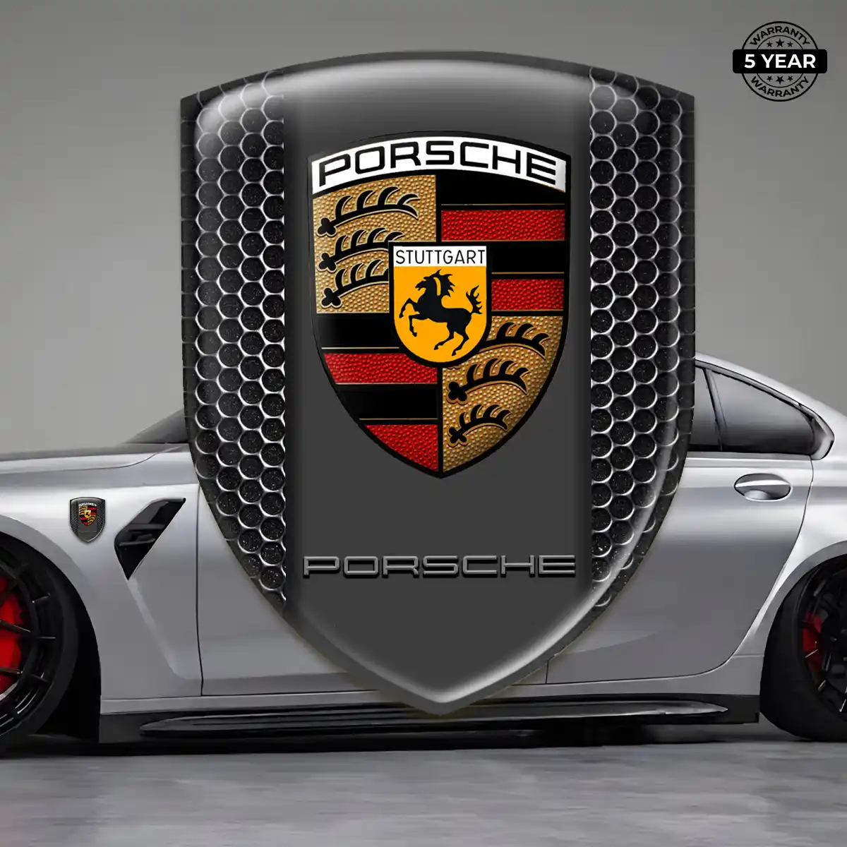 Porsche Crest Emblem Sleek Style