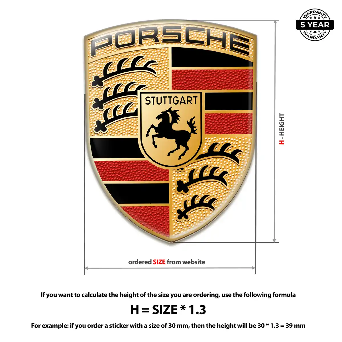 Porsche Crest Logo Emblem Sleek Style