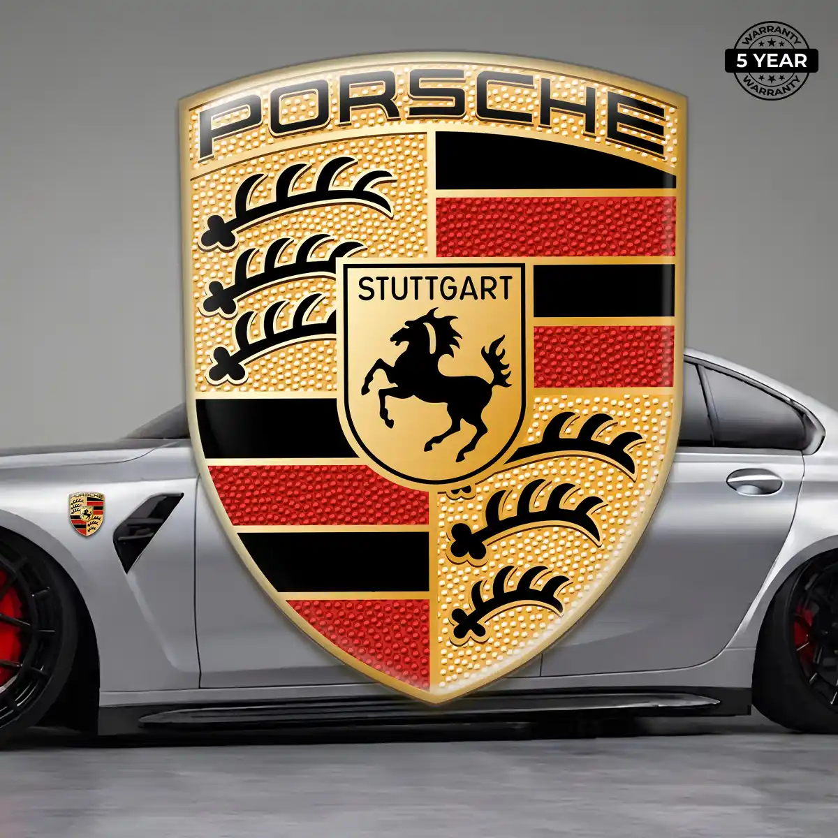 Porsche Crest Logo Emblem Sleek Style