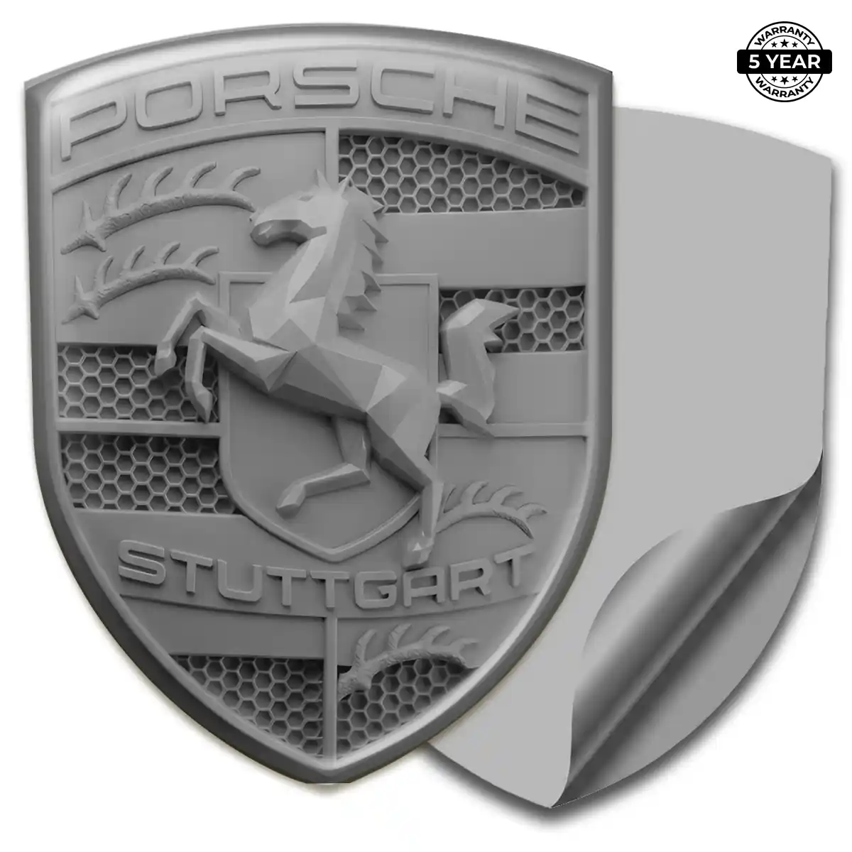 Porsche Domed Decal Sleek Style