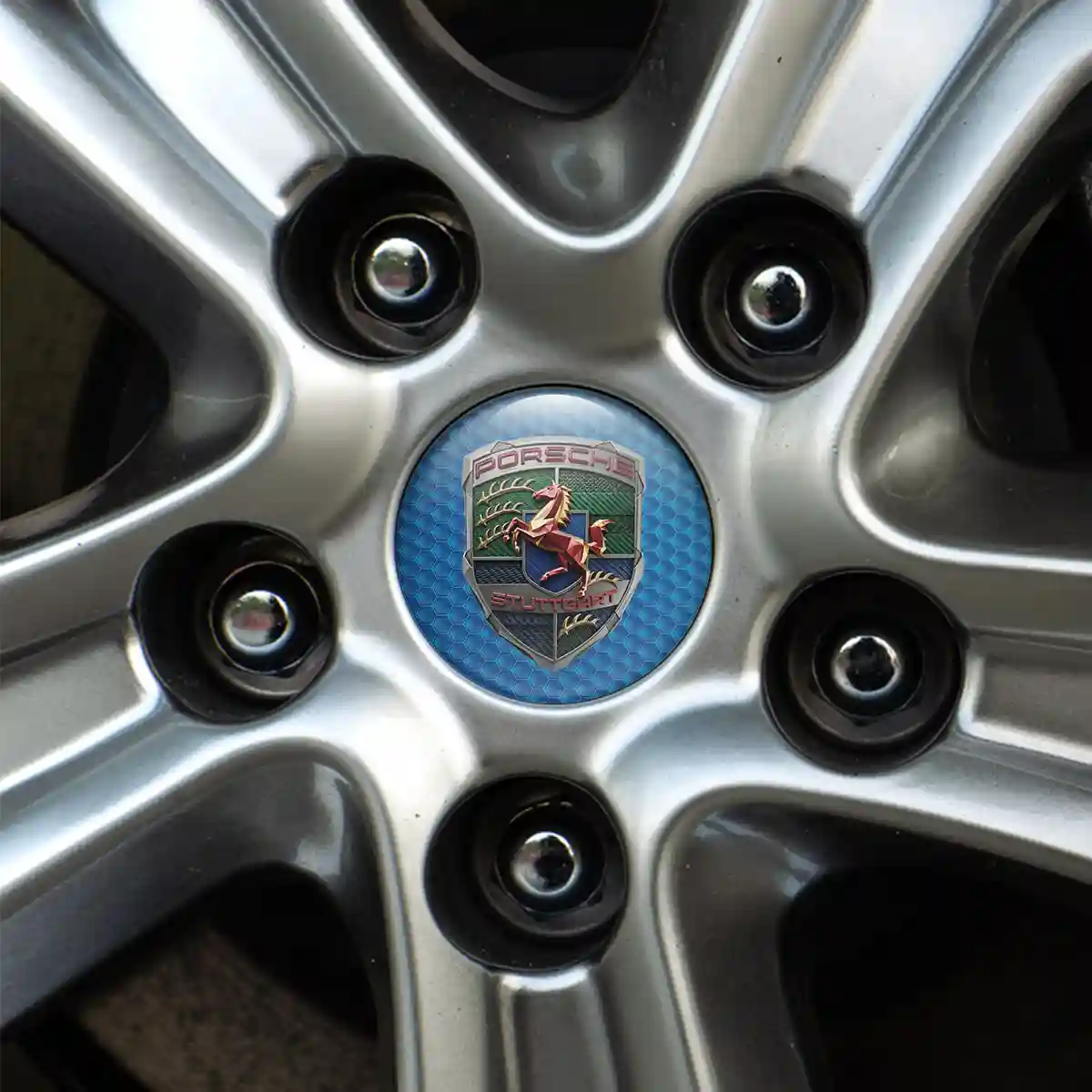 Porsche Domed Emblem Auto Tuning