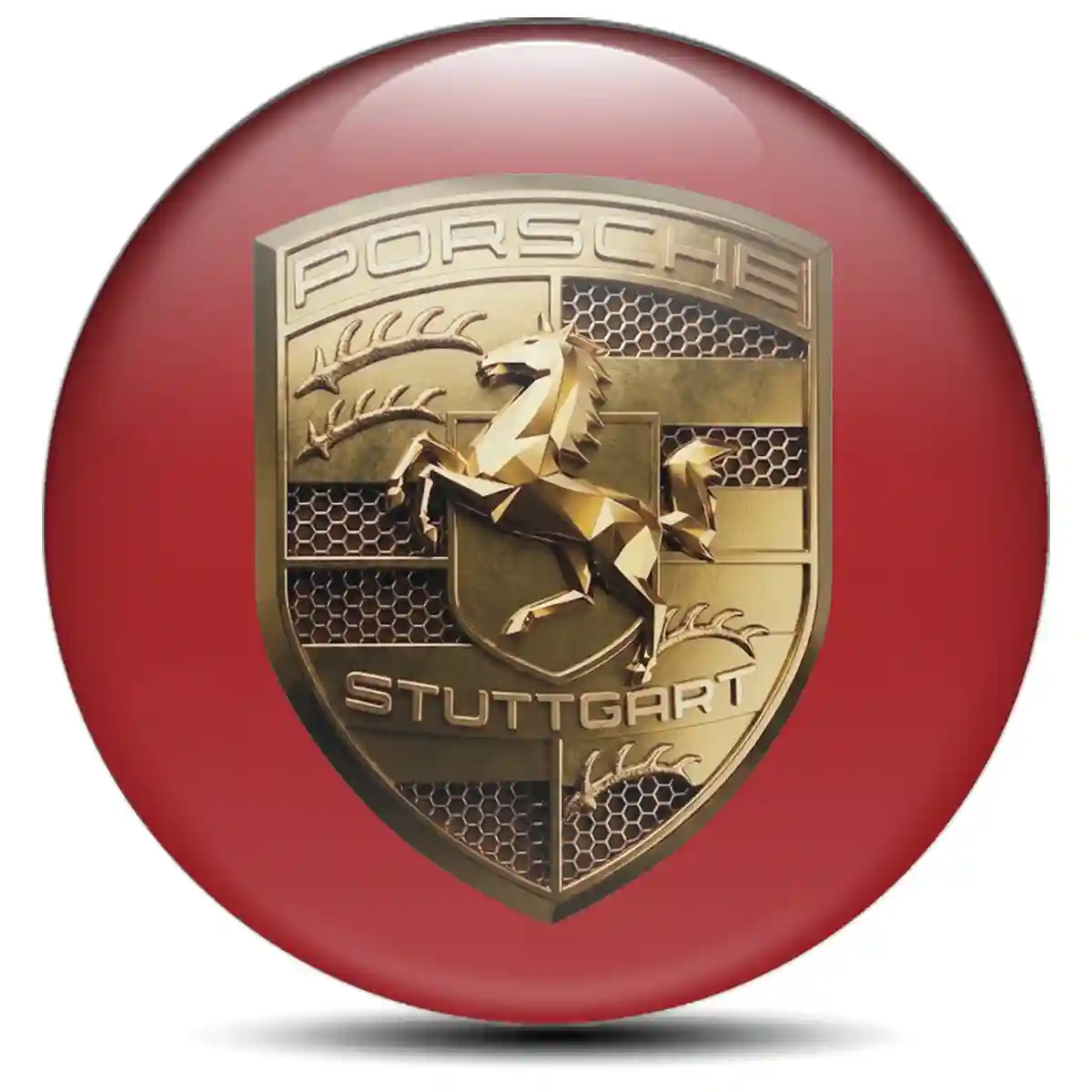 Porsche Domed Emblem Exterior Luxe