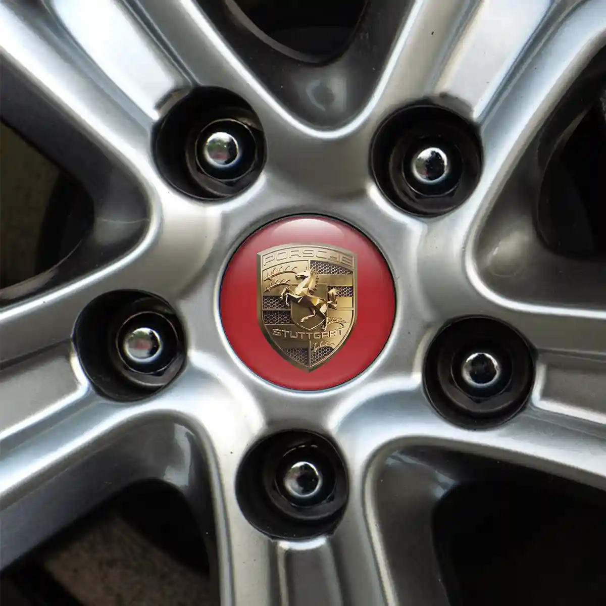 Porsche Domed Emblem Exterior Luxe