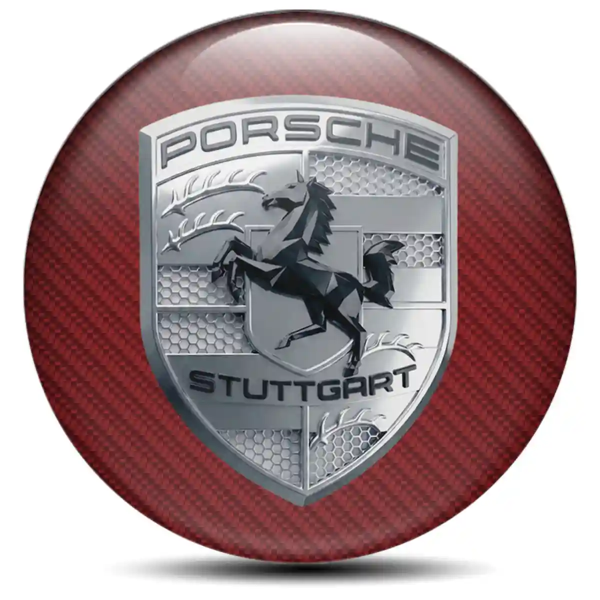 Porsche Domed Emblem Interior Elegance