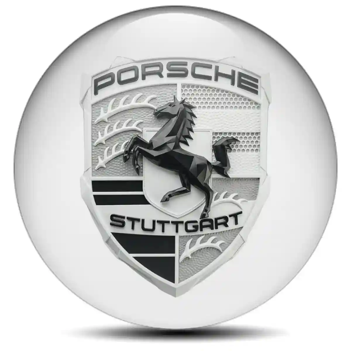 Porsche Domed Emblem Premium Dome