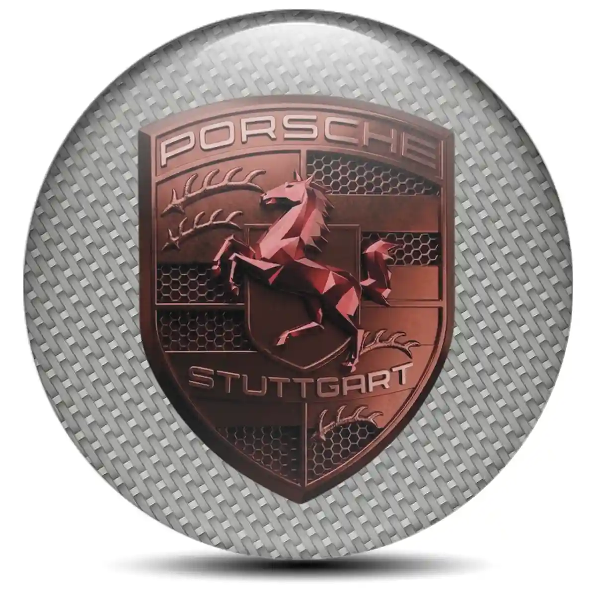 Porsche Domed Emblem Self-Adhesive Branded Line
