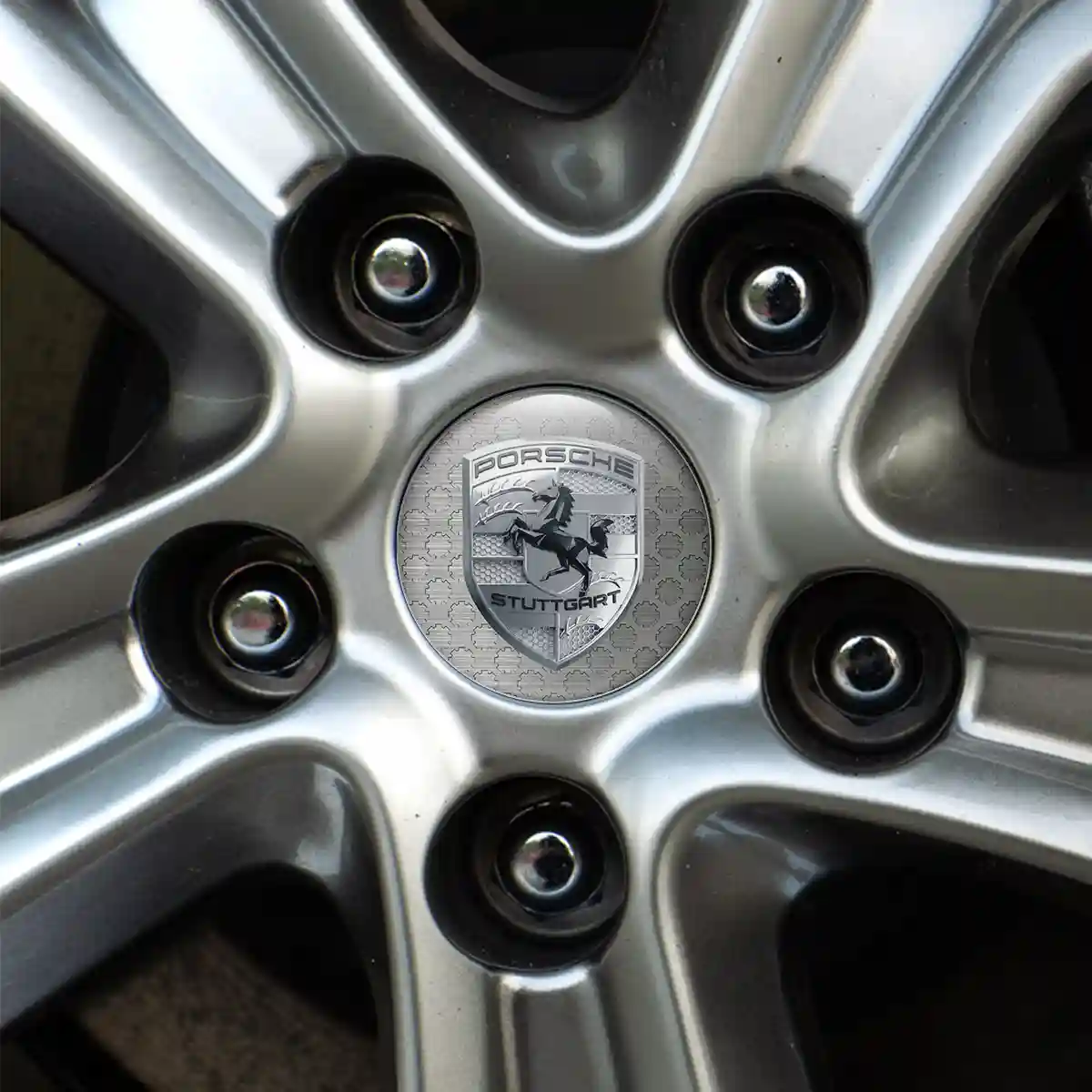 Porsche Domed Emblem Self-Adhesive Cabin Style