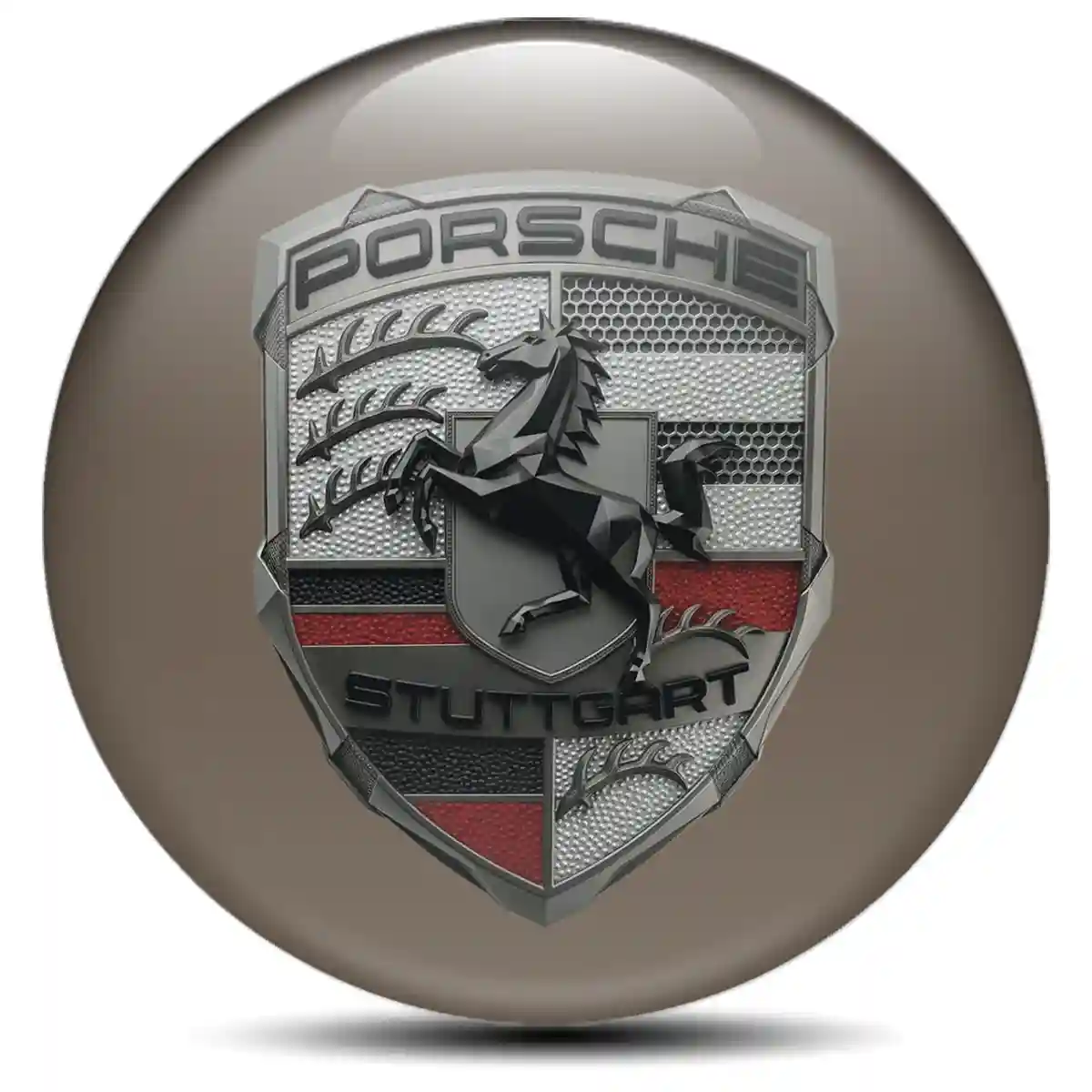 Porsche Domed Emblem Self-Adhesive Elite Edition