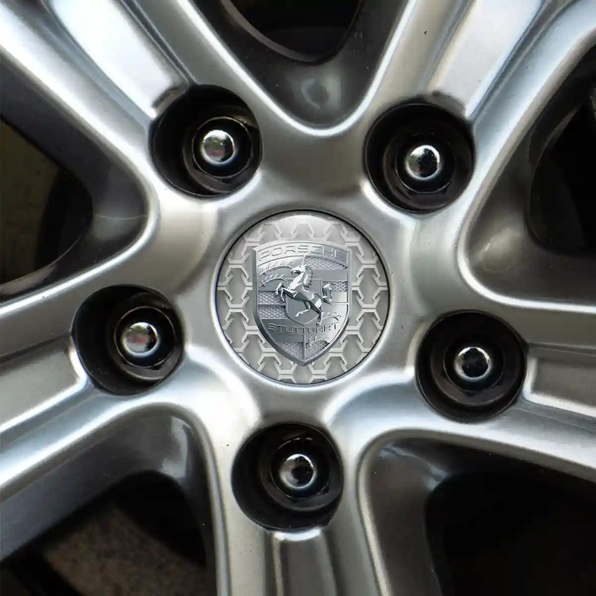 Porsche Domed Emblem Self-Adhesive Resin Elite