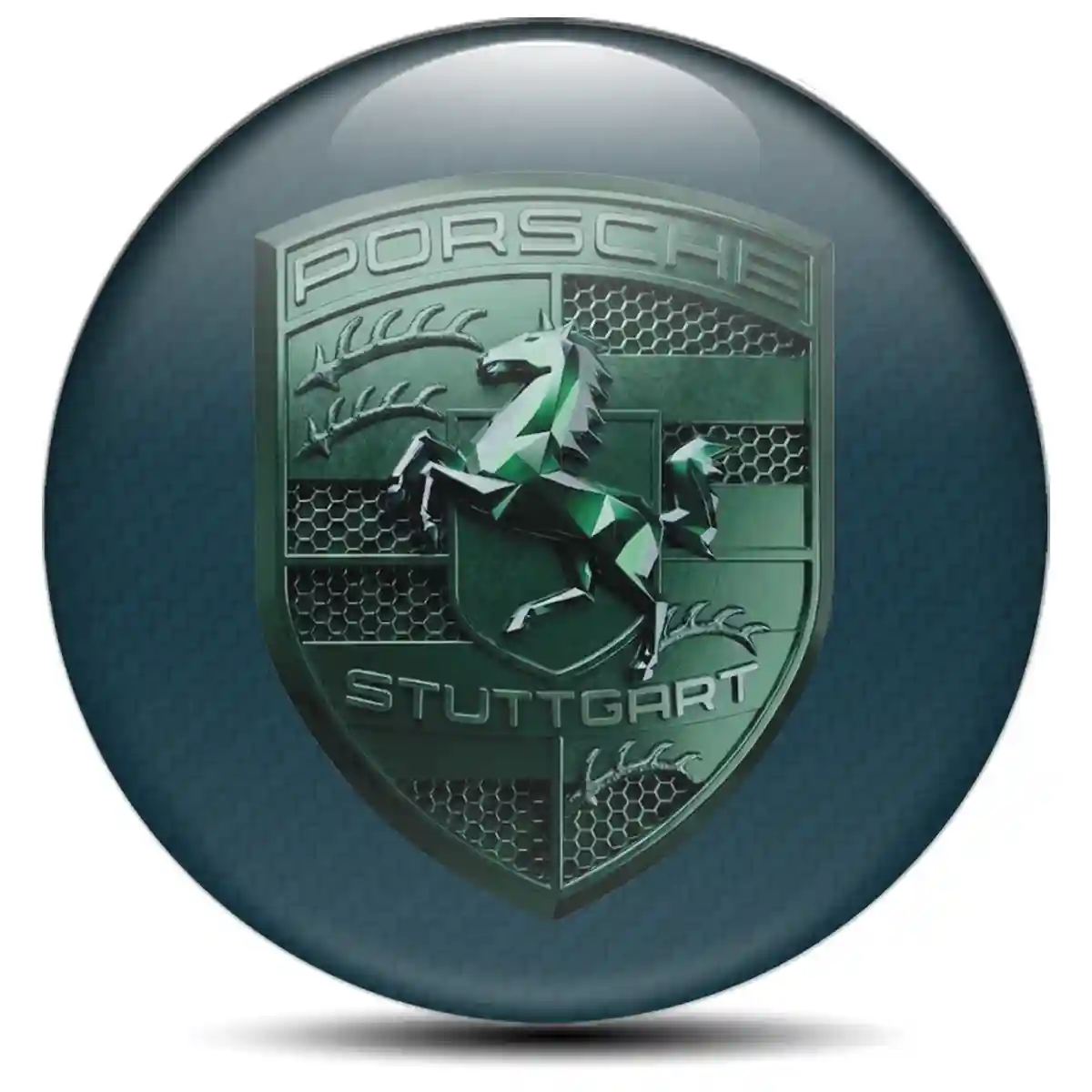 Porsche Domed Emblem Self-Adhesive Signature Edition