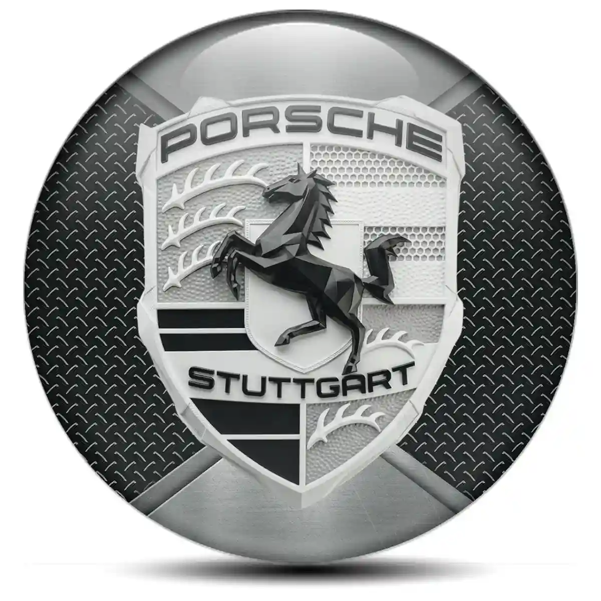 Porsche Domed Emblem Self-Adhesive Signature Grade