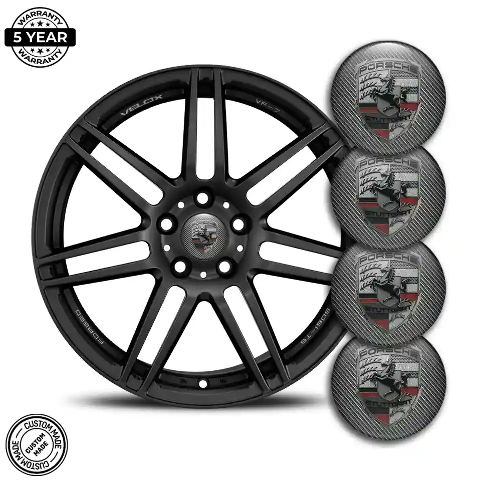 Porsche Domed Emblem Self-Adhesive Sport Tuning