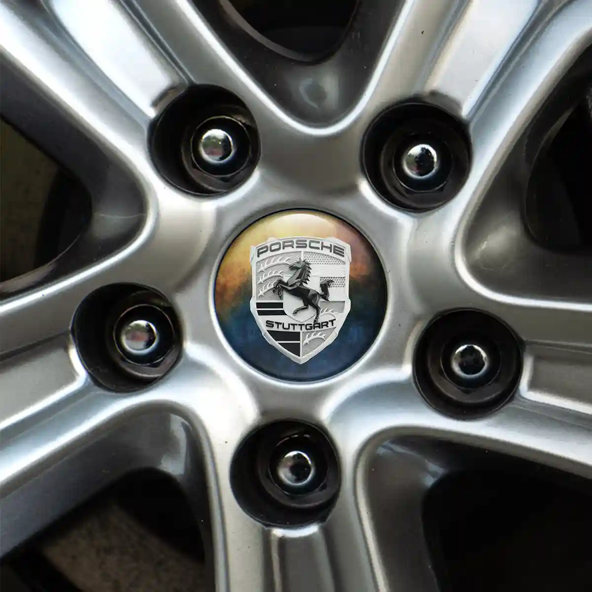 Porsche Domed Emblem Self-Adhesive Superior Craft